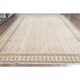 1970s Turkish Oushak Handmade Wool Cotton Orange Area Rug 199x291