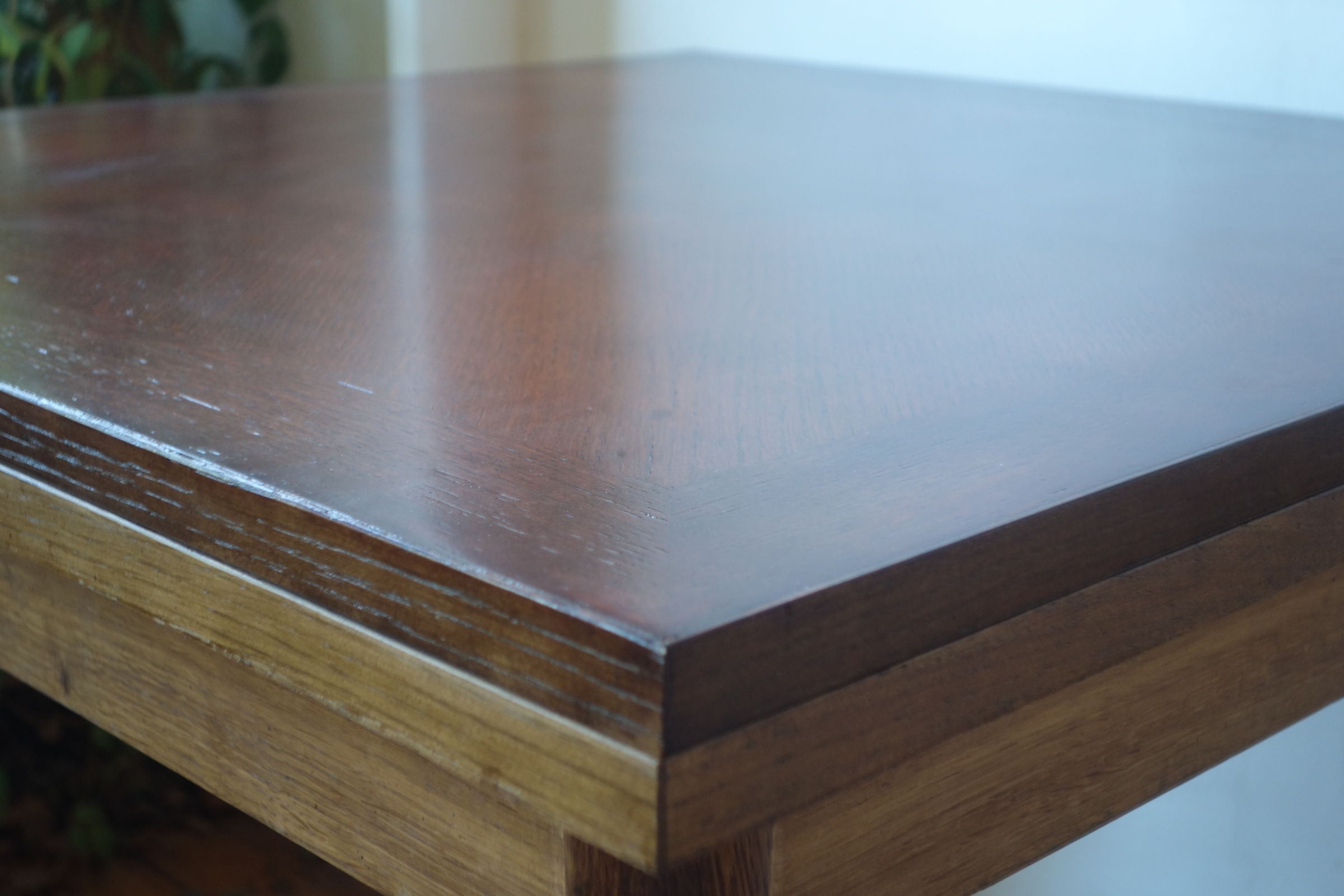 Wooden game table 1950 1960, fold-out tray (80x80x75)