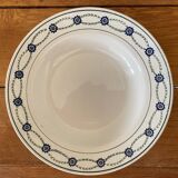 6 antique deep plates in earthenware from Saint-Amand (Nord)