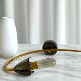 Minimalist white glass wall lamp