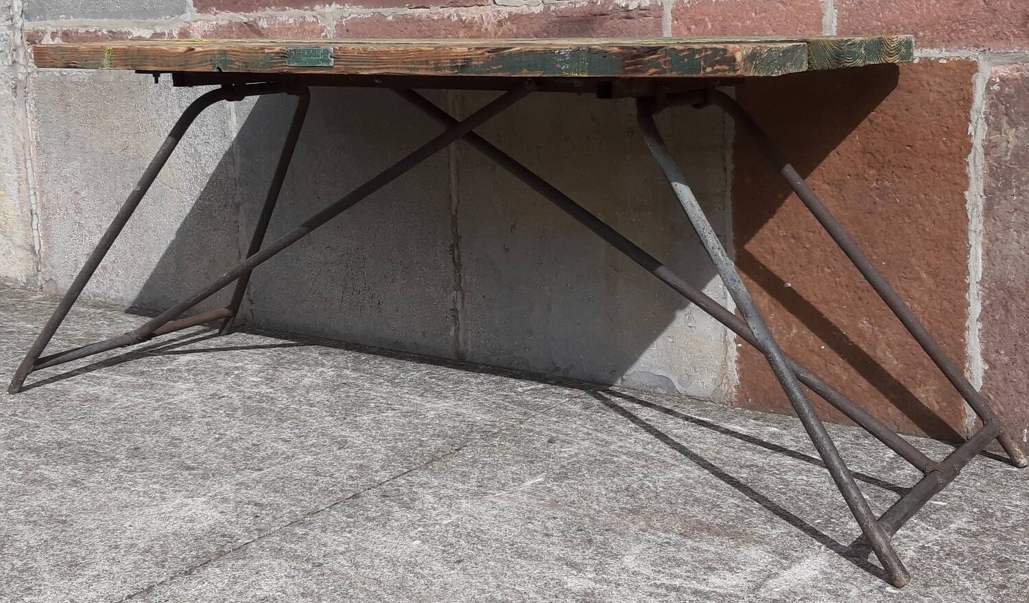 Folding workshop table