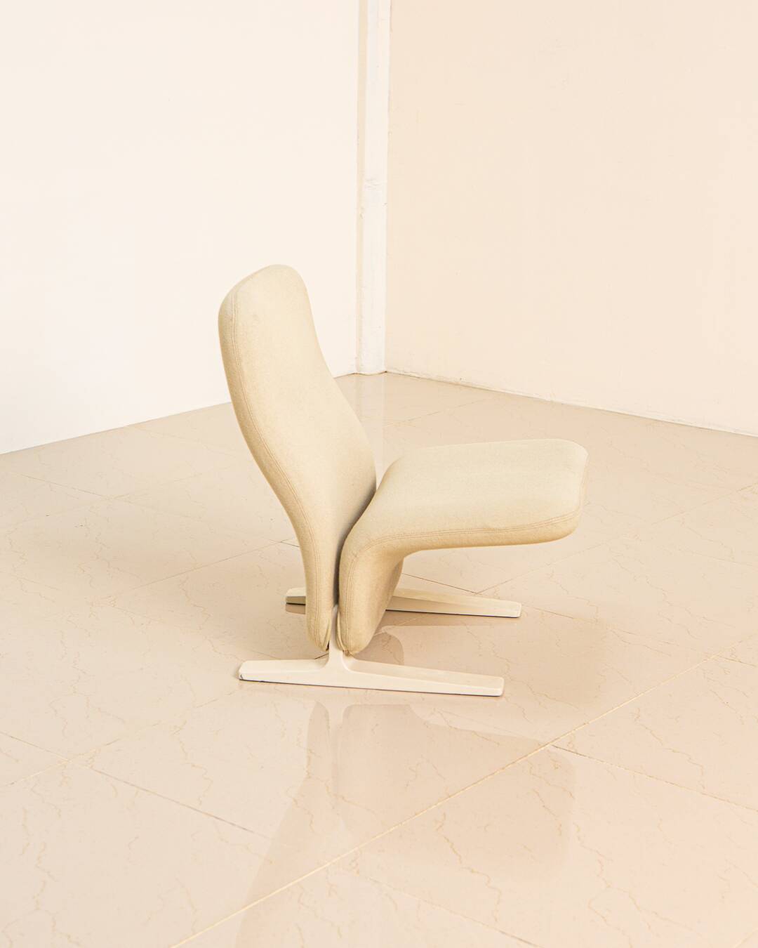F780 "Concorde" cream armchair by Pierre Paulin for Artifort 80's
