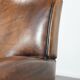 Characterful vintage sheepskin leather armchair with beautiful colours