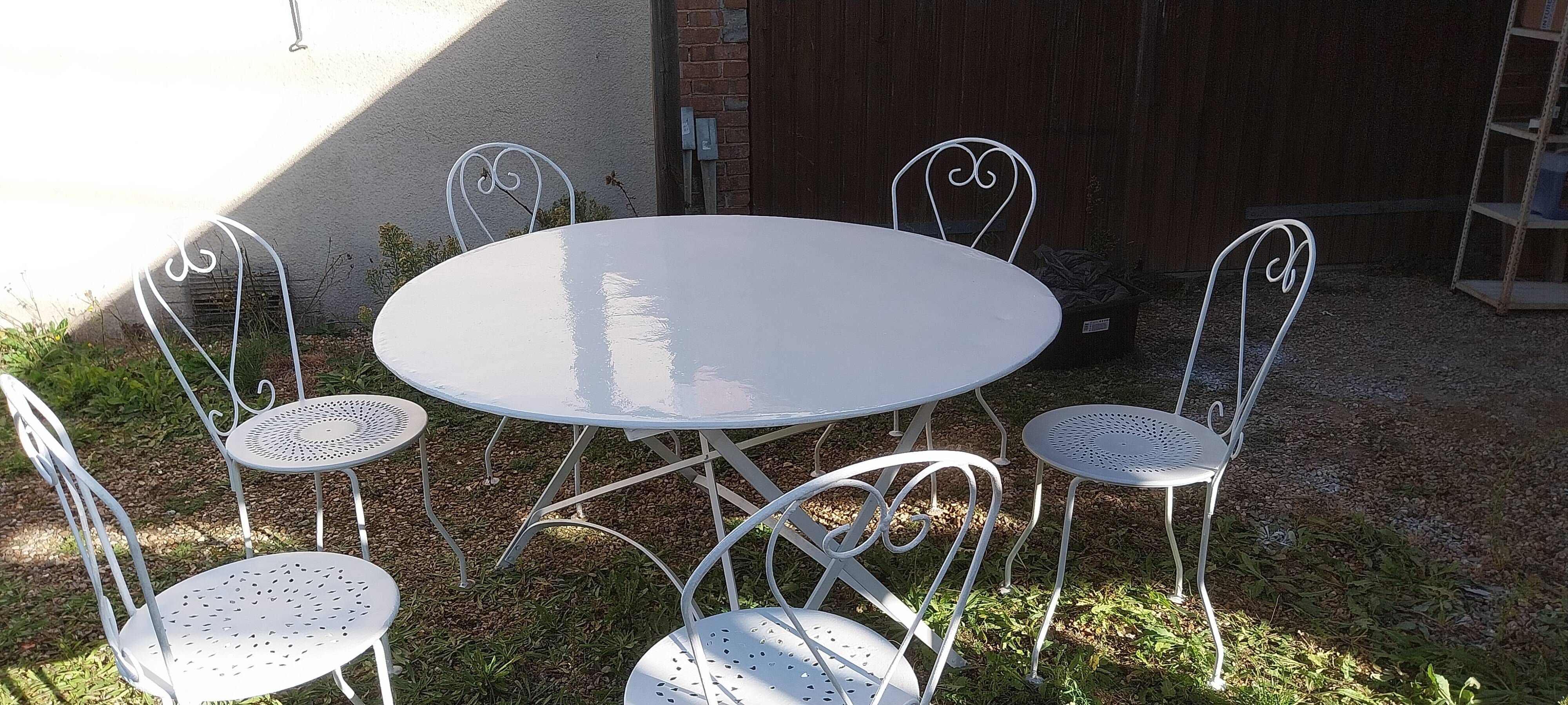 Rare antique wrought iron salon
