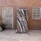 Colorful Boucherouite Moroccan rug - 89 x 202 cm