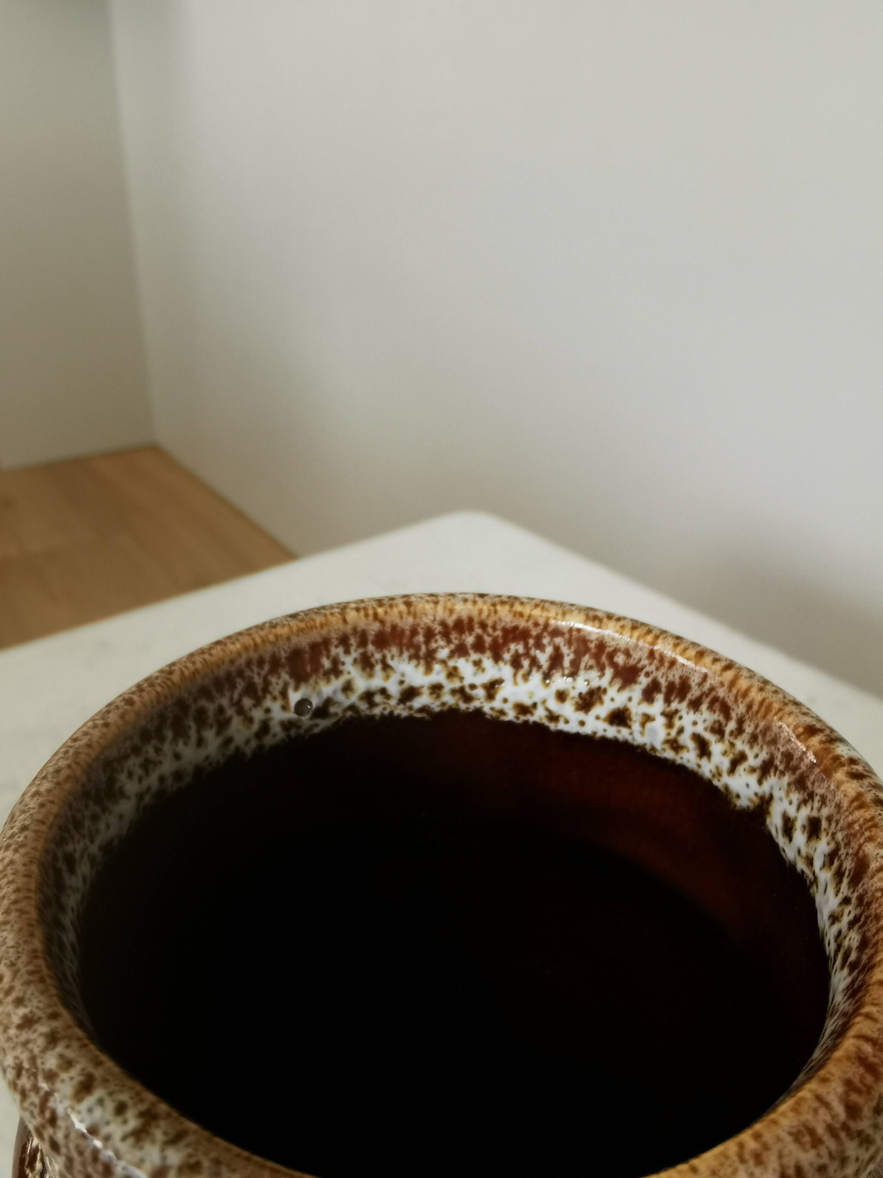 Vintage KIL Yugoslavia Ceramic Vase: Speckled Brown Glaze, 1970s Rustic Pot