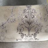 Mahogany wood/fabric bench circa 1900