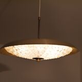 Vintage brass and crystal suspension by Carl Fagerlund for Orrefors