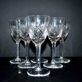 Set of 6 junon stemmed glasses cristallerie lorraine lemberg dlg chantilly h13.5