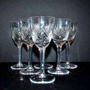 Set of 6 junon stemmed glasses cristallerie lorraine lemberg dlg chantilly h13.5