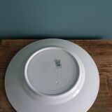 Saint Amand ironstone flat plate with summer green decor