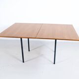 Table transformable teck et acier années 50' fabrication française