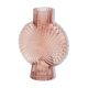 Vase en verre rose poudre 25cm