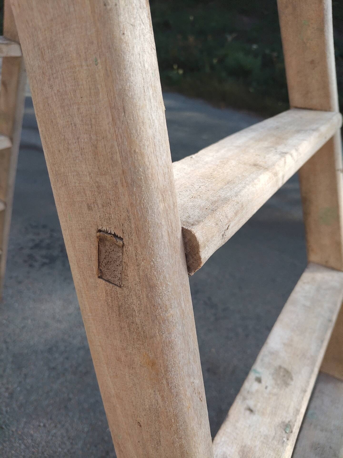 Workshop step stool in wood