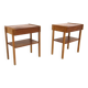 Set of 2 Scandinavian teak bedside tables, Sweden, 1960.
