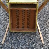 Pair of bridge armchairs with compass feet