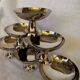 Set of 6 stainless steel ice cream bowls by Guy Degrenne with matching spoons.