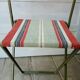 Chaises de camping pliables vintage en métal et toile