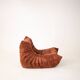 Togo set 2- seater sofa and armchair in brown Corduroy