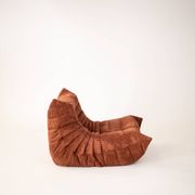 Togo set 2- seater sofa and armchair in brown Corduroy