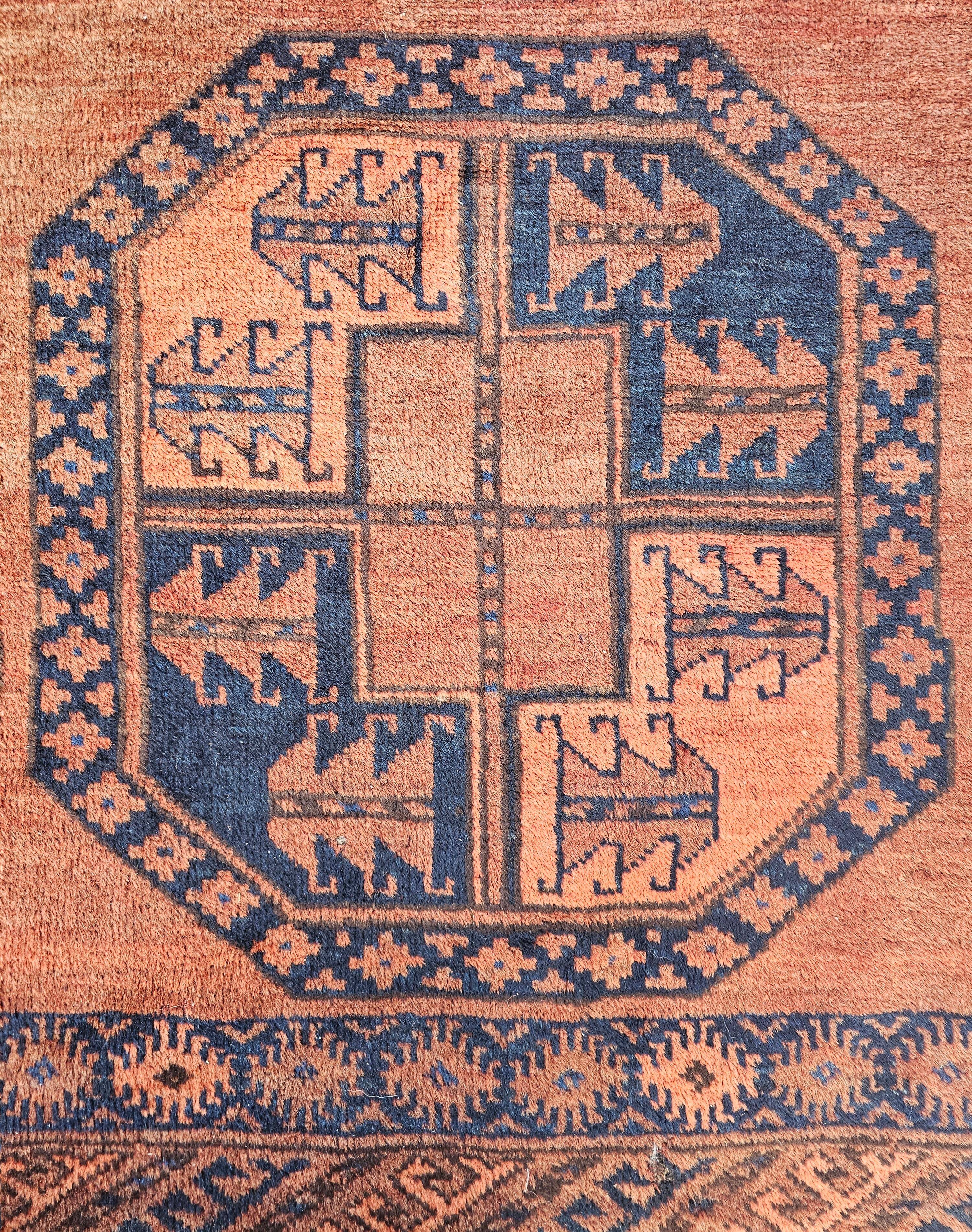 Ersari Afghan Antique XL hand-knotted wool silk rug