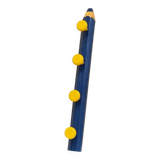 Pierre Sala Wardrobe in postmodern Memphis design - blue and yellow painted spruce wood armoire