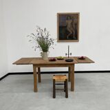 Oak farmhouse table 120cm + 200cm extensions