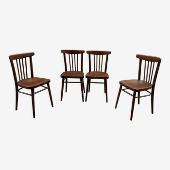 Chaises bistrot bois courbé édition Ton 1960