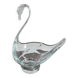 Swan-shaped crystal bowl