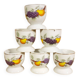 6 Movitex porcelain egg cups