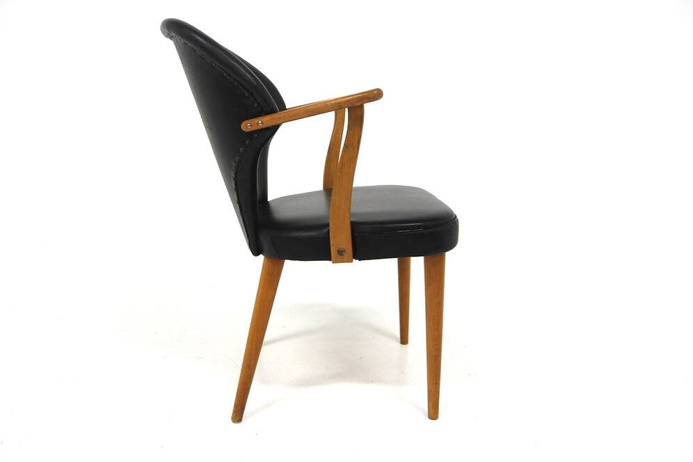 Scandinavian leatherette armchair, Sweden, 1960