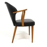 Scandinavian leatherette armchair, Sweden, 1960