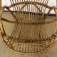 Rattan basket armchair from the 60s and 70s