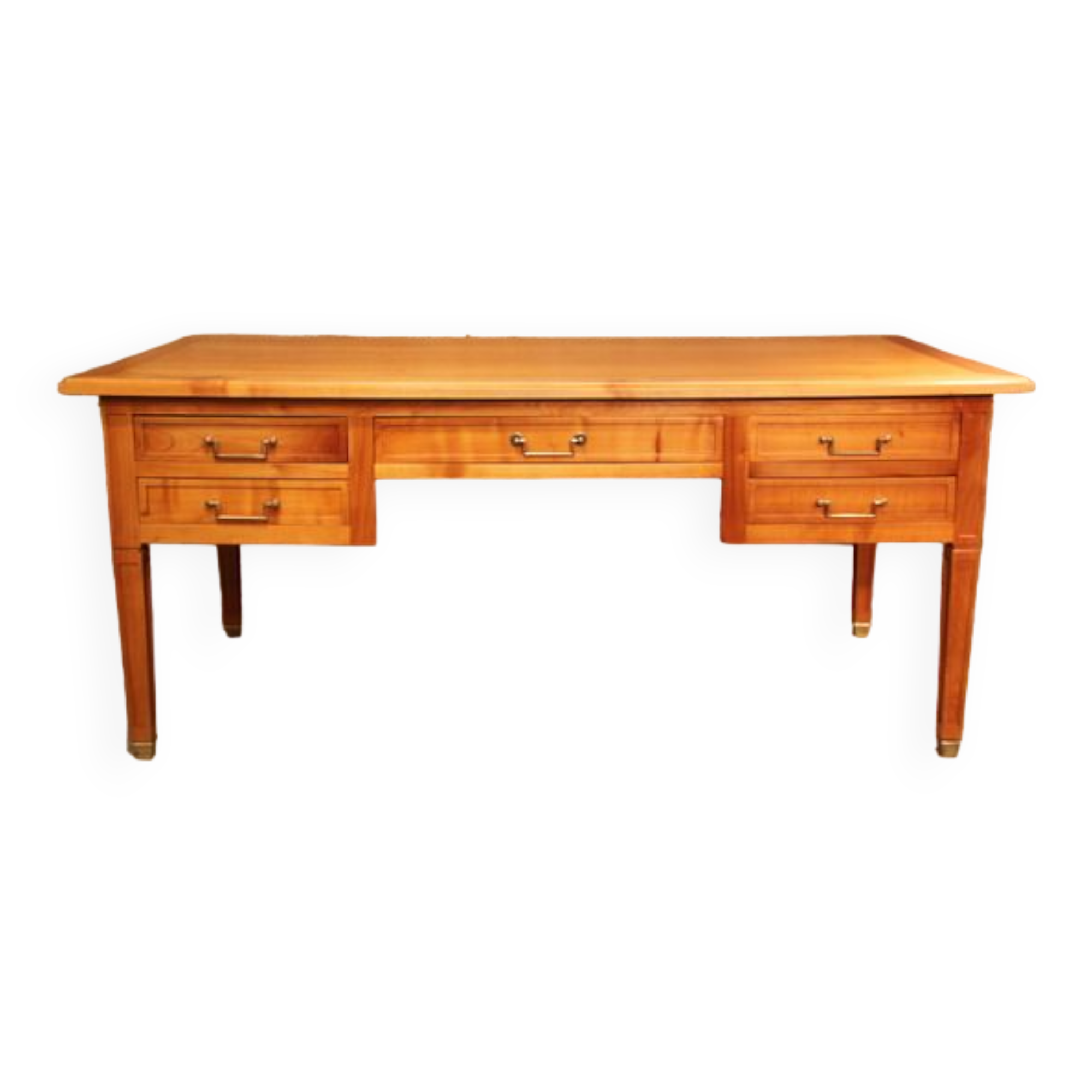 Louis XVI flat desk in solid cherry wood