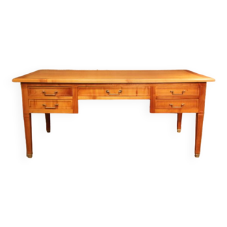 Louis XVI flat desk in solid cherry wood