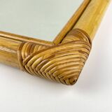 Mid-century bamboo wall mirror, Italy, 1960s