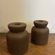 vintage brutalist candlestick holders