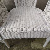 Paire de fauteuils en rotin vintage