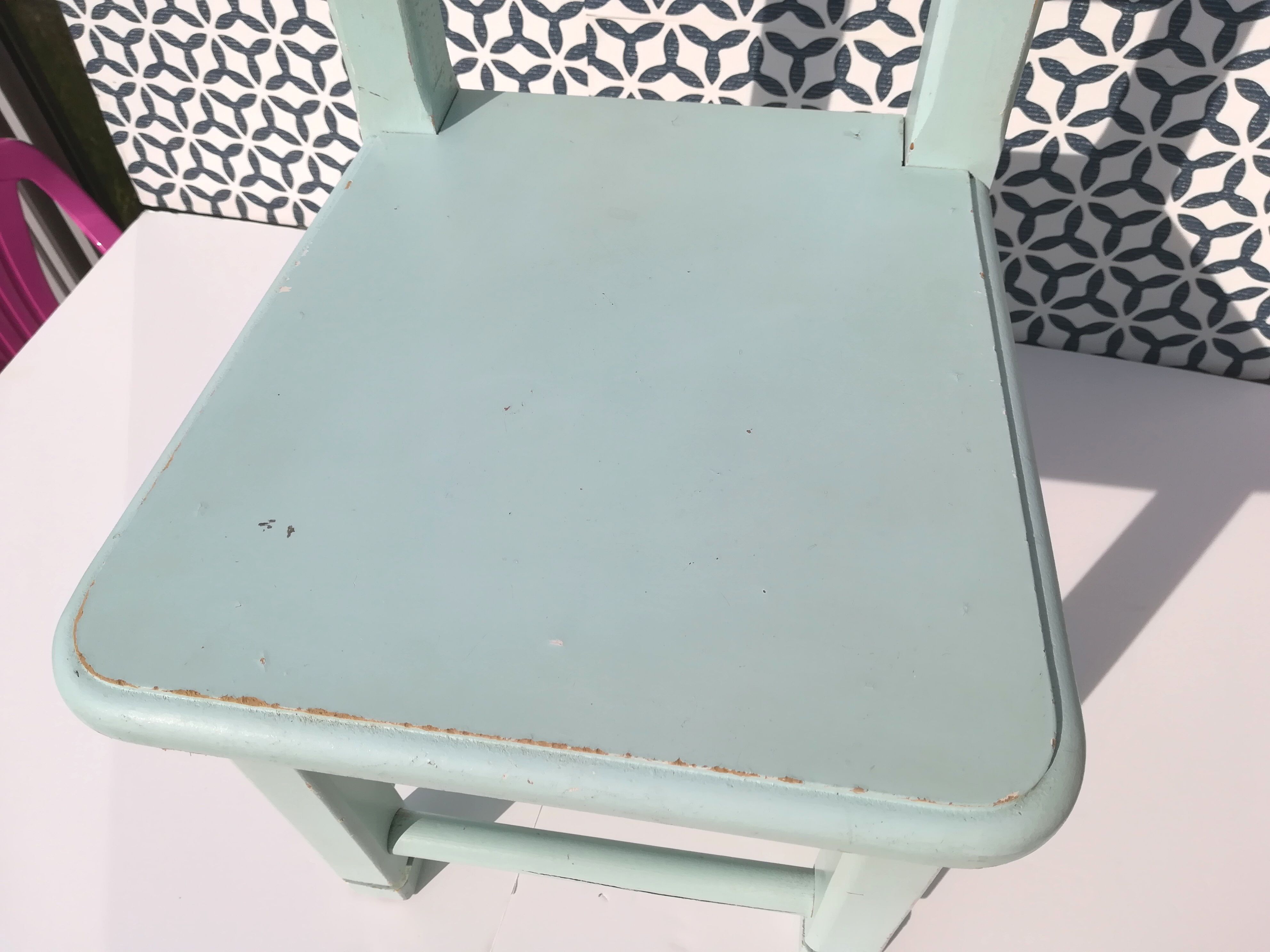 Chaise bleu givré enfant