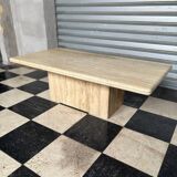 Table basse vintage en travertin