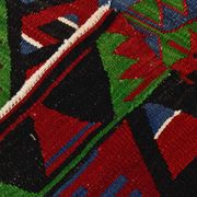 Geometric Blue & Green Vintage Kilim Rug, 154x305Cm