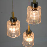 Mid century adjustable glass suspension by Pokrok Zilina, 1970s