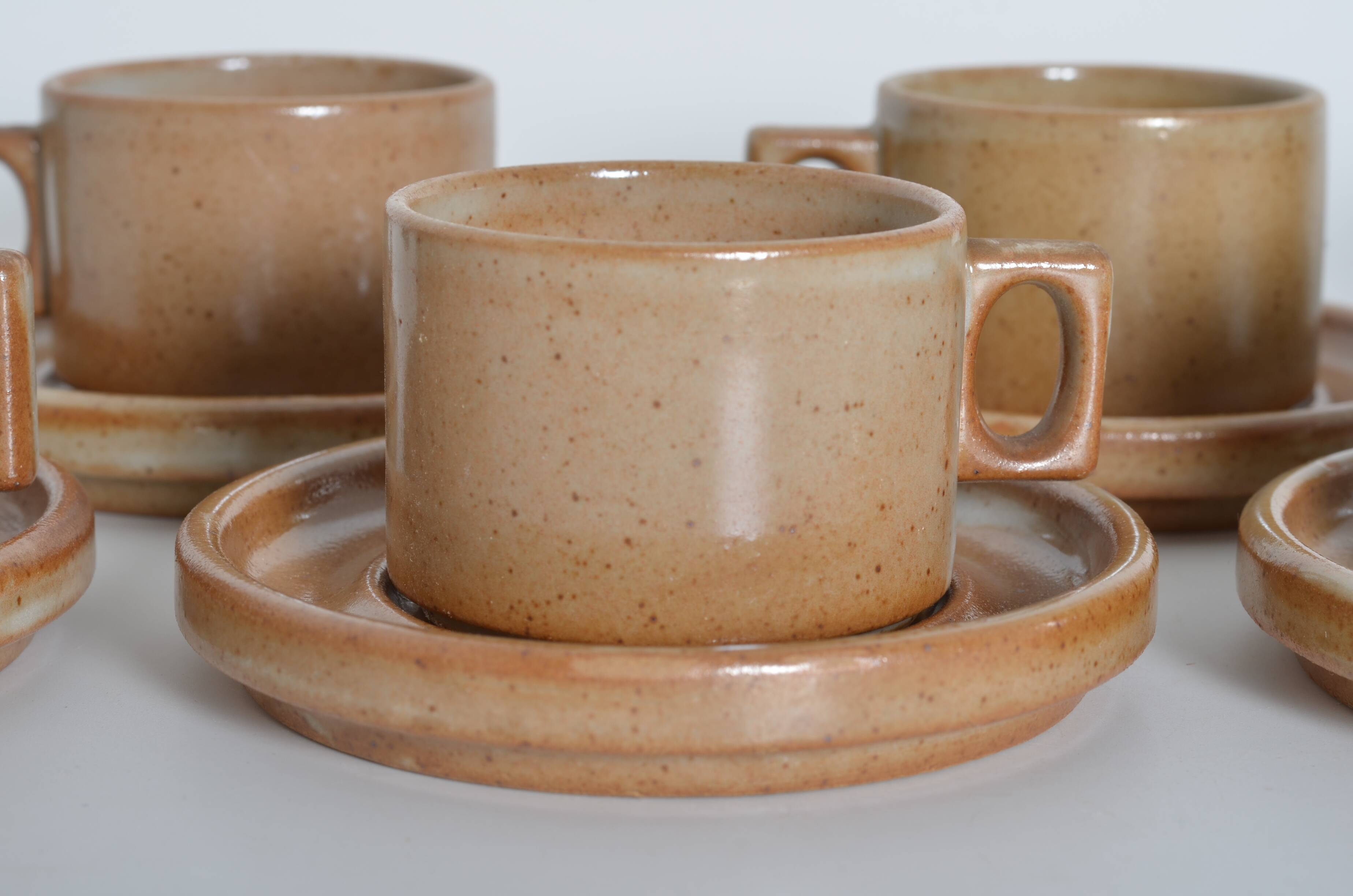 Modernist Brenne stoneware coffee cups