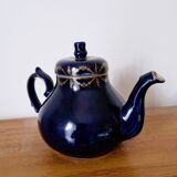 Cobalt blue porcelain teapot Saint-Uze