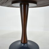 Designed mahogany round dining table, 1969
