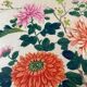 Tableau deux aquarelles sur tissus Chine fleurs et oiseaux cadres XIX°