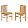 2 vintage chairs in pinewood with braided seat, 1970s
