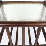 Rattan side table
