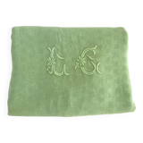 Antique Damask Tablecloth LG - Lime Green - Métis