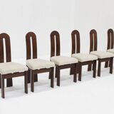 Vintage brutalist dining chairs, set of 6